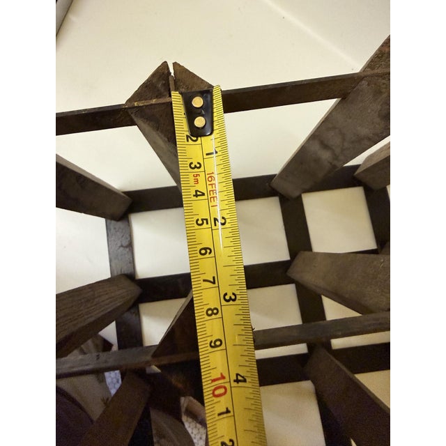 Wood Vintage Industrial Wood & Galvanized Iron 12-Bottle Wine Rack For Sale - Image 7 of 10