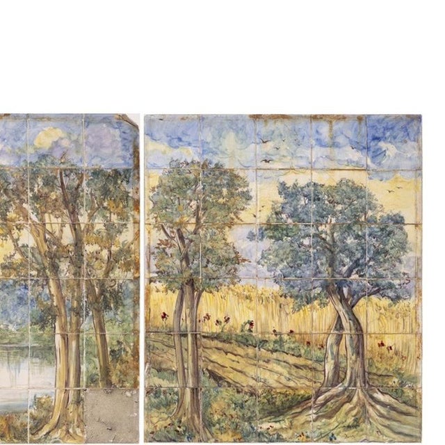Earthenware Battistini Tile Panels, Set of 6 For Sale - Image 4 of 6