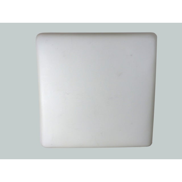 Rupert Nikoll modernist XXL wall or ceiling light in thick opaline glass. Manufacturer's signature. Circa: 1950 Austria...