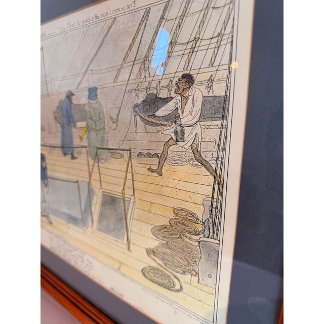 Victorian George Cruikshank Mr. B. On the Middle Watch- "Cold Blows the Wind & the Rain's Coming On." For Sale - Image 3 of 8