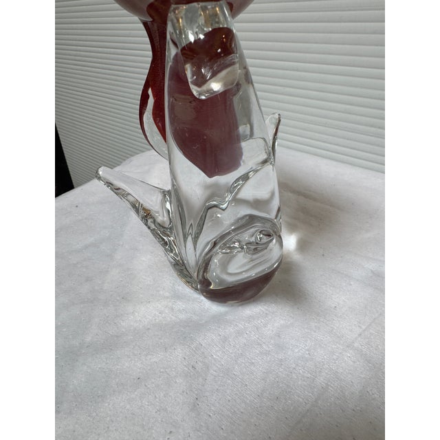 Red Hand Blown Vintage Red + Gold Murano Bird Figurines, Set of Two For Sale - Image 8 of 12