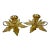 1970s Vintage Traditional Americana Brass Poinsettia Candle Holders - A Pair, Christmas For Sale