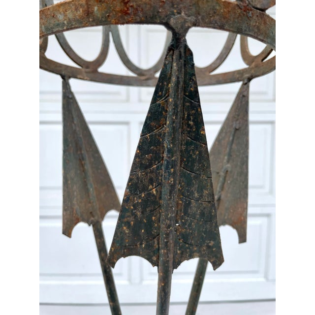 Early 20th Century Early 20th Century French Empire Iron Arrow Jardinere Planter For Sale - Image 5 of 12