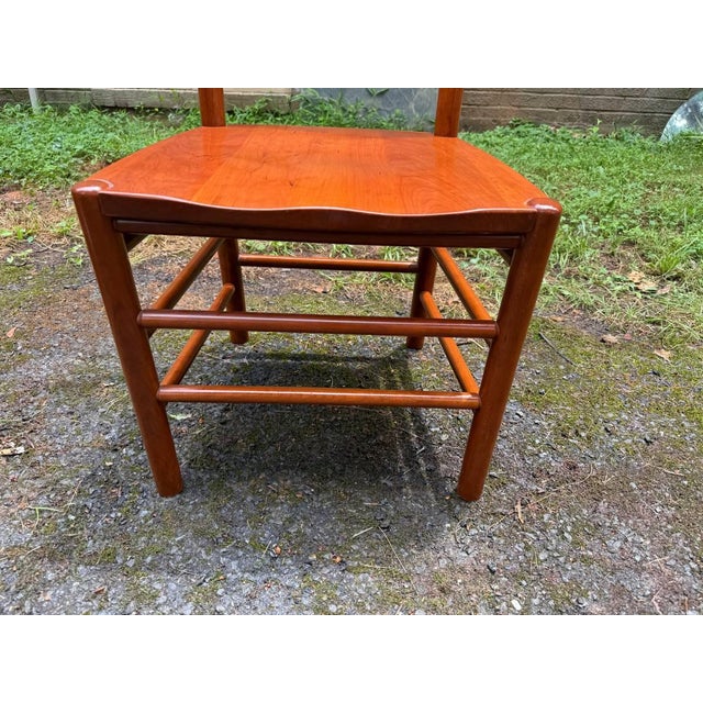 Vintage Shaker Style High Ladder Back Solid Wood Dining Chairs. Set of 4. For Sale - Image 14 of 15