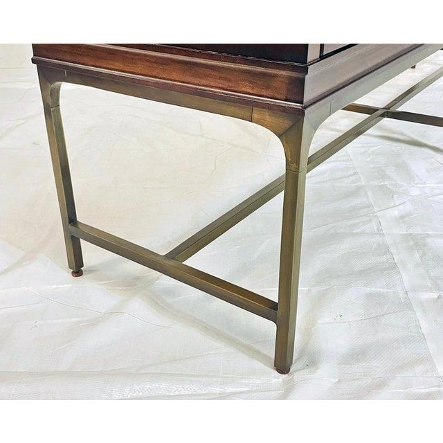 Walnut and Brass Credenza by Century Furniture, Made in the United States For Sale - Image 14 of 18