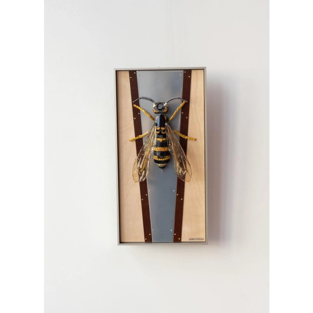 "Yellowjacket" Contemporary Mixed-Media Sculpture For Sale - Image 4 of 4