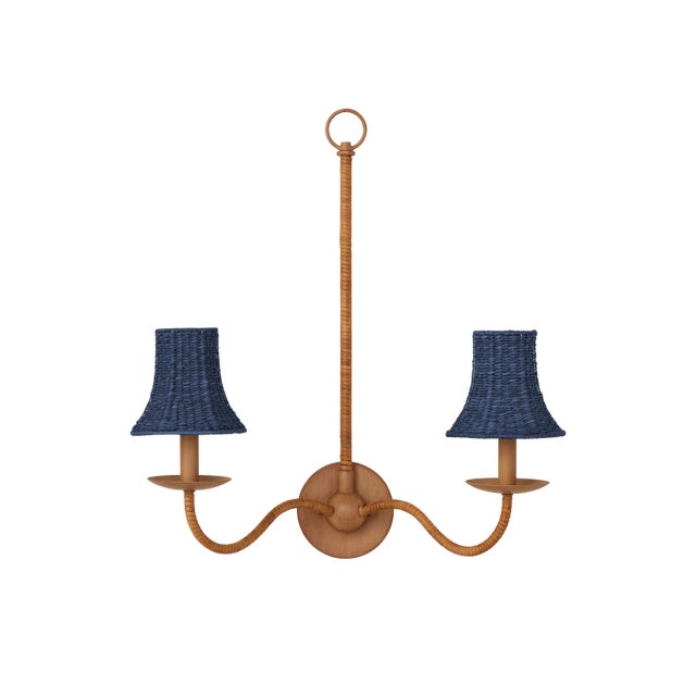 2020s Currey & Company Bell Indigo Chandelier Shade For Sale - Image 5 of 8