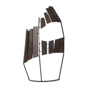 Wood and Metal Sculpture by Fred Leyman