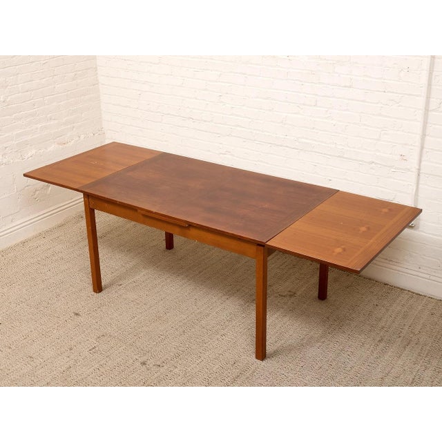 Mid 20th Century Danish Modern Teak Dining Table For Sale - Image 11 of 11