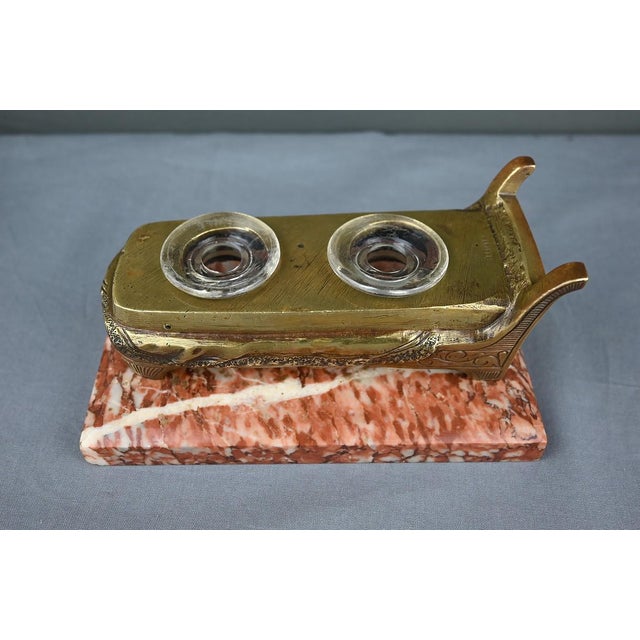 Art Nouveau Bronze Inkwell from Marotte, 1900s For Sale - Image 11 of 18