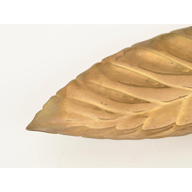 Handmade Leaf Vide-Poche in Brass from Cassetti, 1970 For Sale - Image 11 of 13