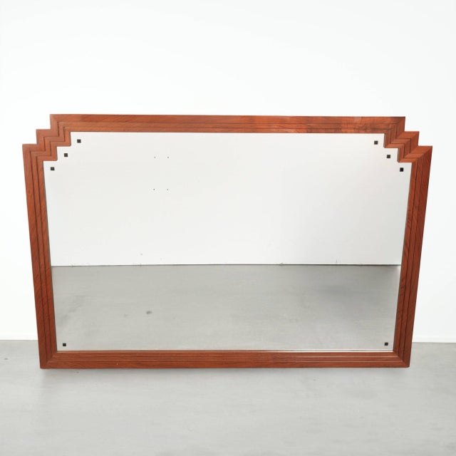 Glass Large Art Deco Mirror from Schuitema For Sale - Image 7 of 7