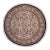 Boho Chic 1990's Floral Pak-Persian Black/Gray Wool Round Rug- 9'1'' X 9'2'' For Sale