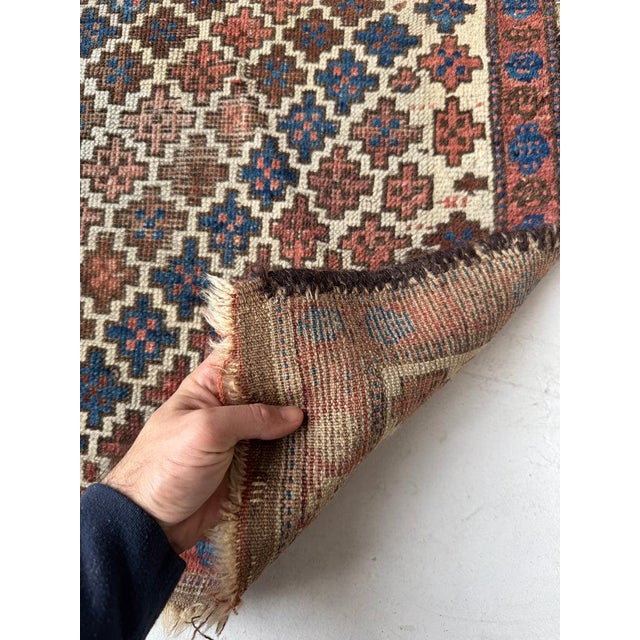 Antique Baluch Throw Rug 2.2 x 4 For Sale - Image 4 of 7