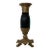Vintage Late 19th Century Solid Brass and Black Candlestick For Sale
