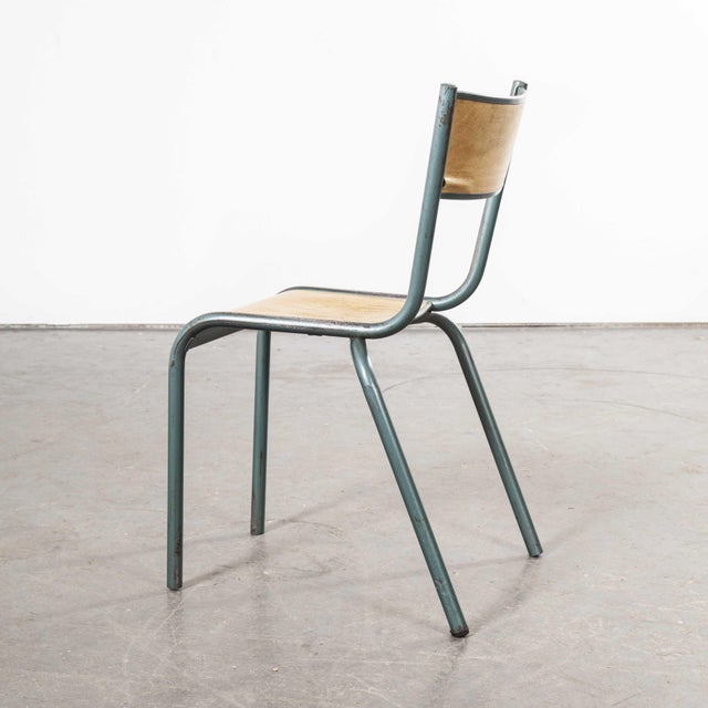 1950s Vintage French Stacking Dining Chairs from Mullca, 1950s, Set of 4 For Sale - Image 5 of 5