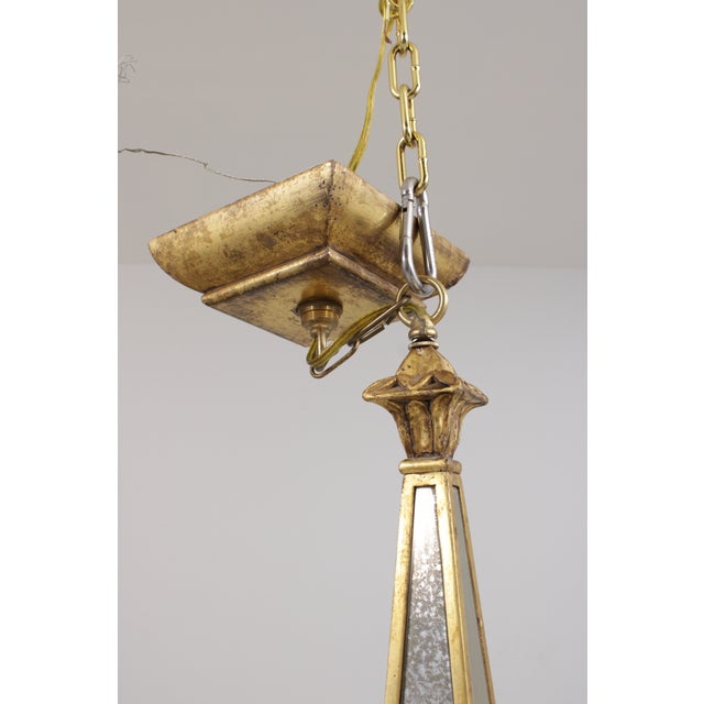 Wood 1980s Italian Gold Leaf Giltwood 8 Light Chandelier For Sale - Image 7 of 12