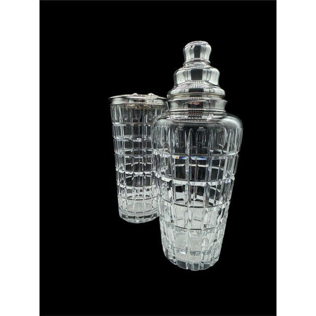 1960s Hawkes Cut Glass Cocktail Shaker & Pitcher - Set of 2 For Sale - Image 5 of 12