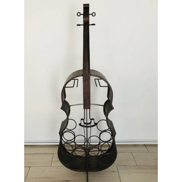 Art Deco Cello Custom Wrought Iron Bar For Sale - Image 11 of 11