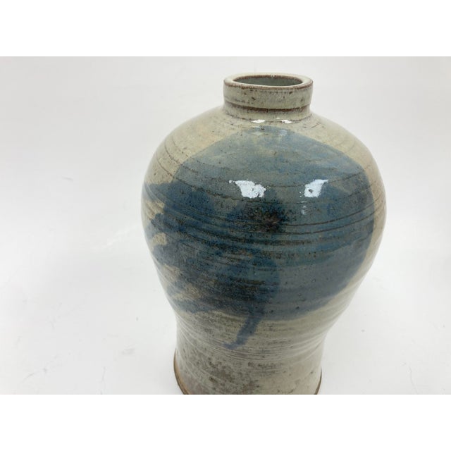 Signed Glazed Pottery Vase in Asian Style Dated 1976 For Sale In New York - Image 6 of 12