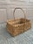 Farmhouse Antique Early 20th Century American Splint Oak Gathering Basket For Sale - Image 3 of 9