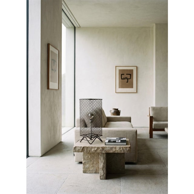 A unique lamp from the 1950s inspired by the formal universe of Mathieu Matégot, a key figure in postwar French design and...