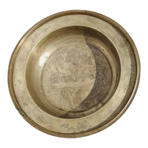 Antique Chinese Brass Basin Bowl Circa 1920s