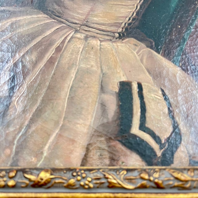 Philipp Hoyall Oil Over-Painted Chromolithograph, Our Pet Polly For Sale - Image 4 of 12