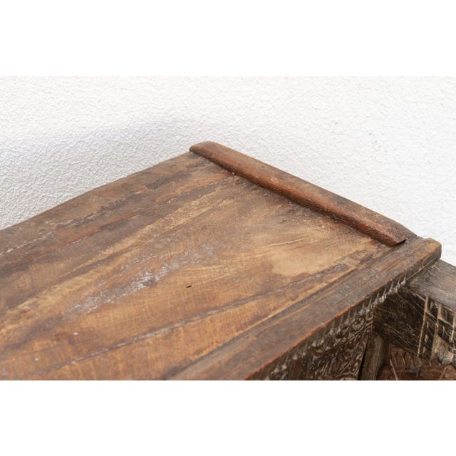 Brown Finely Carved Antique Indian Damachiya Cabinet For Sale - Image 8 of 10