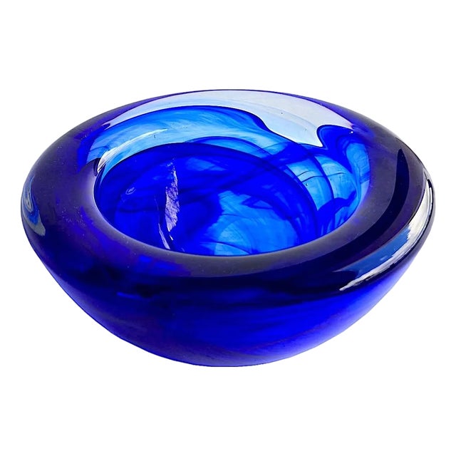 1970s Kosta Boda Art Glass Atoll Bowl Designed by Anna Ehrner For Sale