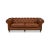 A vintage style classic English Chesterfield leather upholstered sofa, with top-grain leather in a vintage cigar finish....