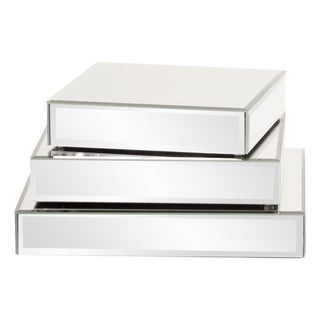 Square Mirrored Display Platforms - set of 3 For Sale
