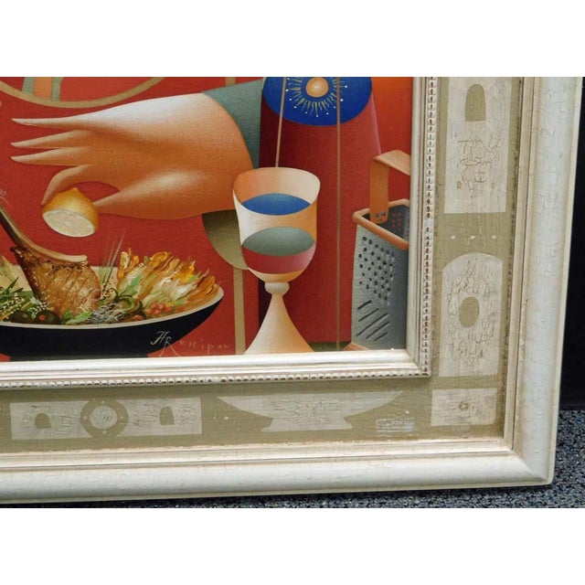 Anton Arkhipov "Piece De Resistance Ii" Original Oil on Canvas Artist Framed For Sale - Image 10 of 11