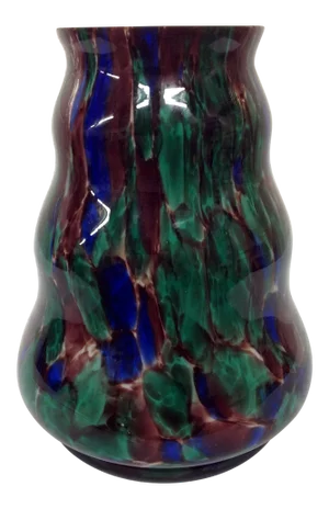 Kralik Austria Cased Spatter Glass Vase