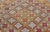 Saffron Colorful Vintage Turkish Flat-Weave Embroidered Rug With Geometric Diamond Design For Sale - Image 8 of 13