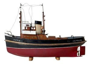 Hamburg Tugboat Petra Maritime Ship Model, Germany, 1957