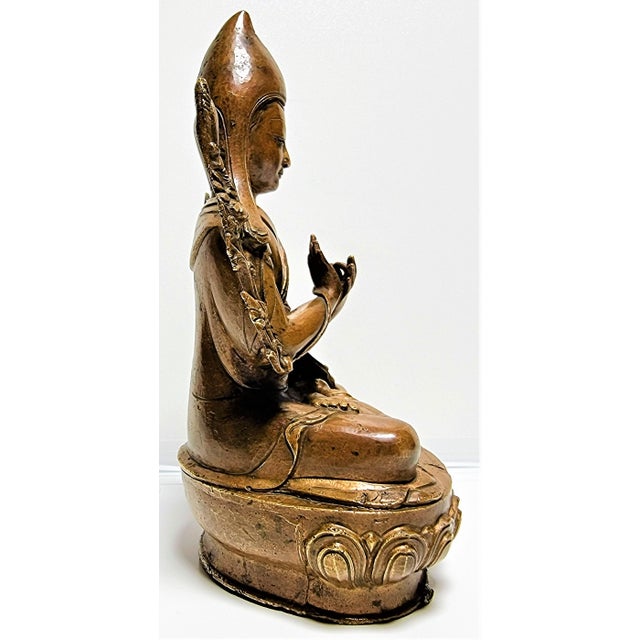 18th Century Buddha Priest in Bronze, Nepal For Sale - Image 6 of 14