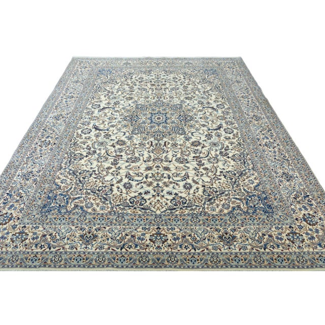 Hand-Knotted Middle Eastern Rug with Silk Details For Sale - Image 4 of 13