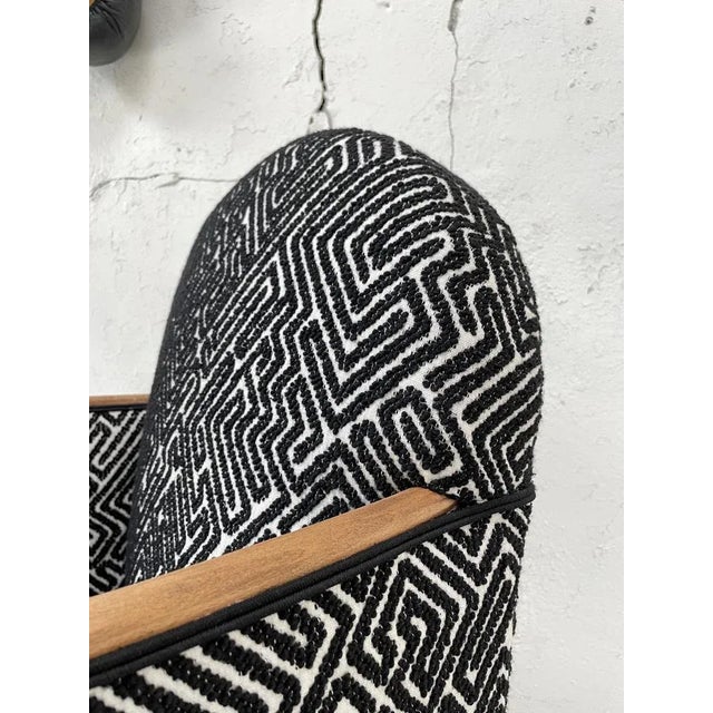 Lounge Chair in Wood and Fabric For Sale - Image 14 of 18