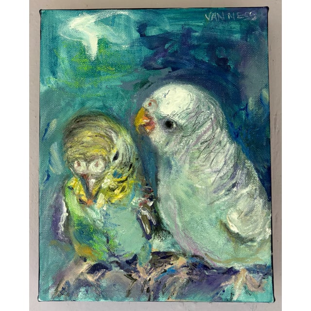 2020s "Birds of a Feather", Original Oil Painting, Friends Art For Sale - Image 5 of 5