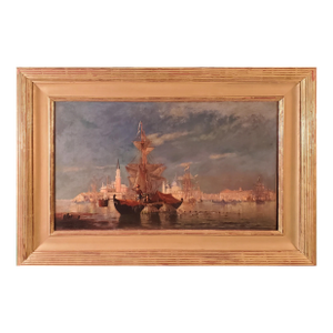 "Morning in Venice" Circa 1887, Signed by Walter Franklin Lansil (1846-1925)