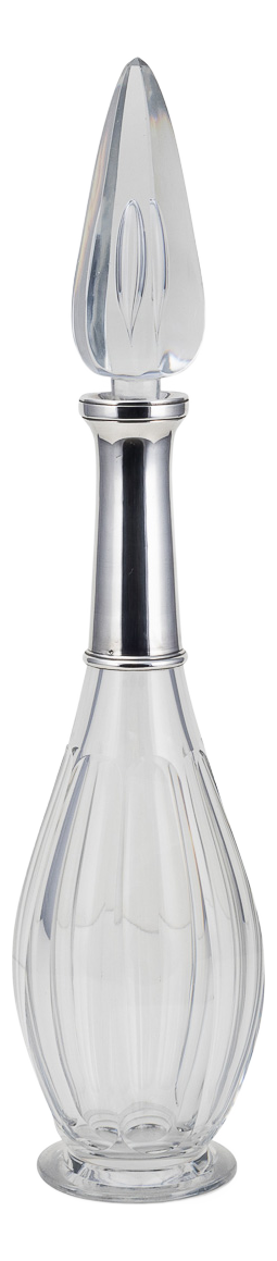 20th Century Art Deco French Silver & Baccarat Crystal Decanter, 1920s
