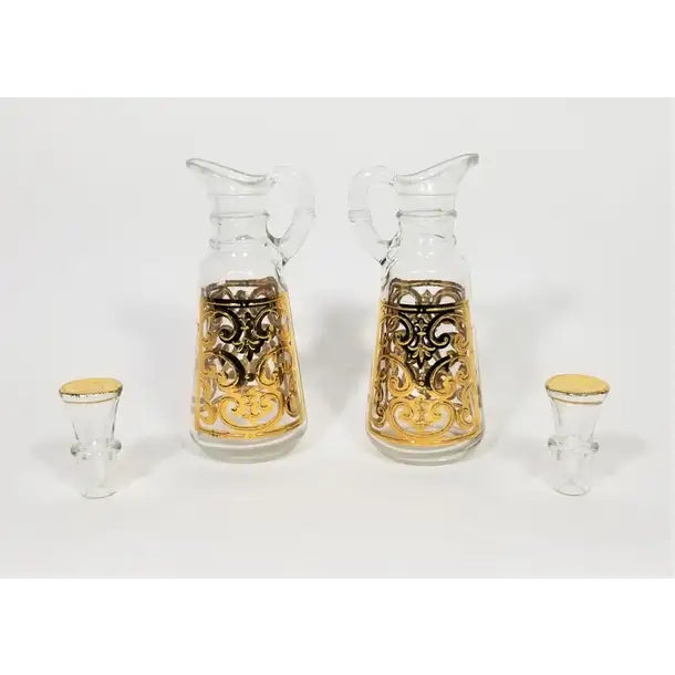 Mid-Century Modern Georges Briard 22-Karat Gold Cruet Set 1960s Mid Century For Sale - Image 3 of 12
