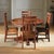 Brown Solid Oak Round Dining Table With 2 Leaves - Michael's Cherry For Sale - Image 8 of 9