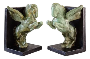 Wienerberger Ceramics Bookholder Showing Pegasus, 1925, Set of 2