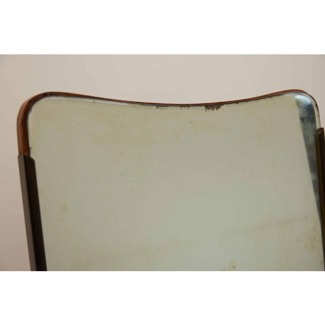 19th Century Antique Italian Table Mirror With Marble Base For Sale - Image 5 of 11