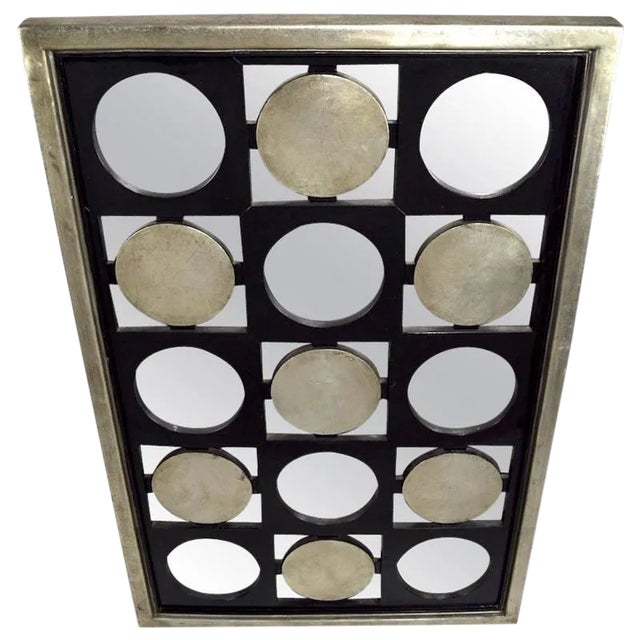 Mod Op Art Plywood, Glass and Fiberglass Mirror For Sale