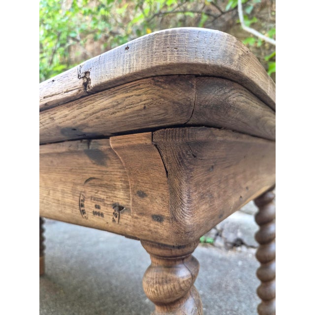Brown Antique French Oak Drapers Table, 1800s For Sale - Image 8 of 18