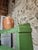 Rustic Vintage Pine Open Shelving Unit in Sage Green Paint, 1900 For Sale - Image 3 of 18