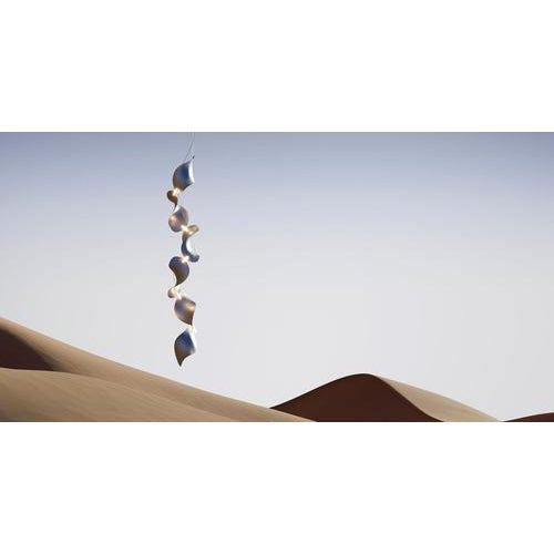 Dune 10 Vertical Cluster Chandelier in Silver Anodized Aluminum by Moss Objects For Sale - Image 10 of 18